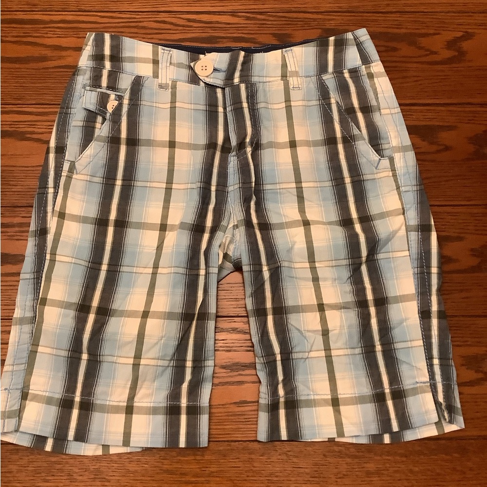 Blue Epic Plaid Long Shorts